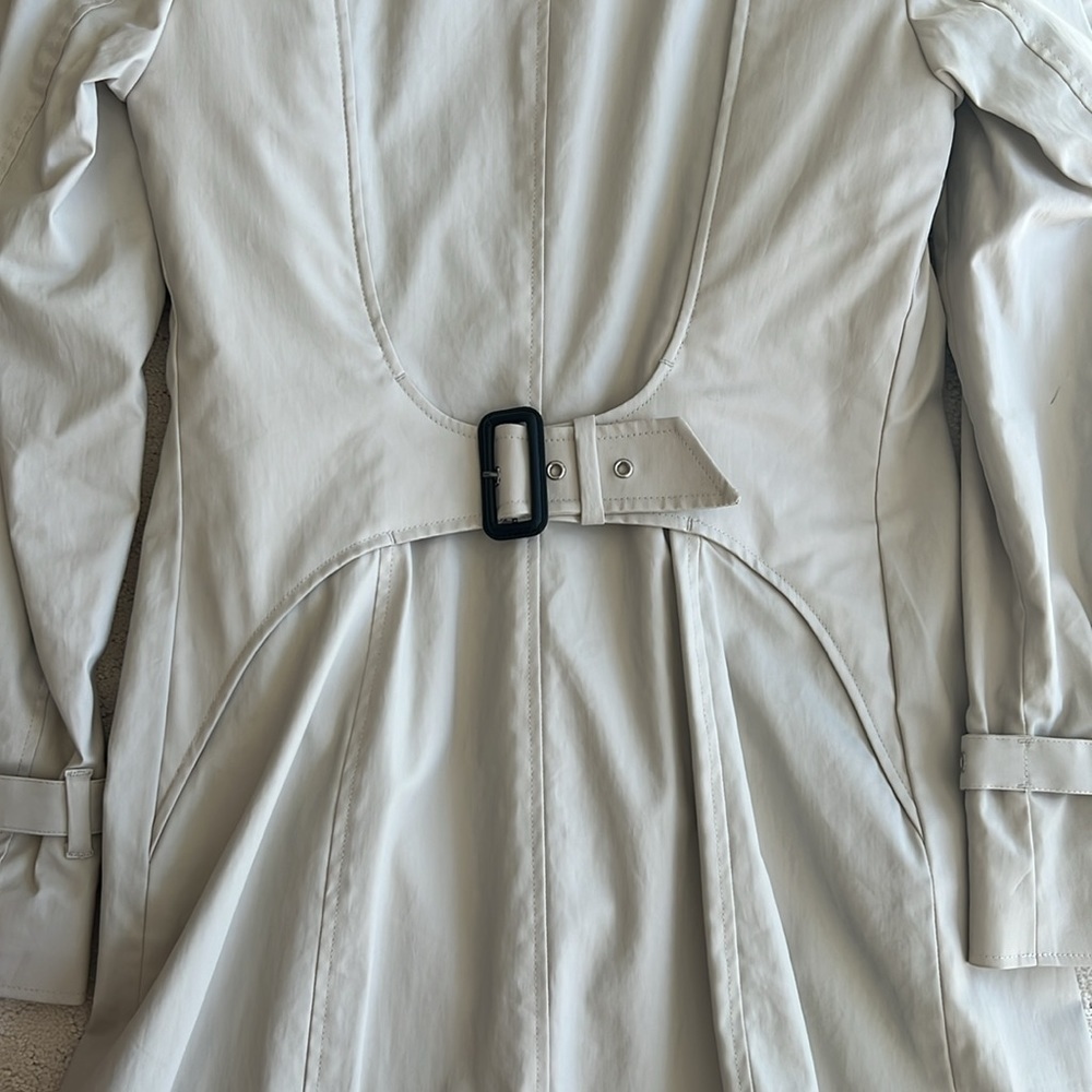 Mackage Malka Double Breasted Trench Coat Convertible Collar Hood! - Picture 11 of 11